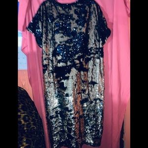 Black and gold Sequin dress